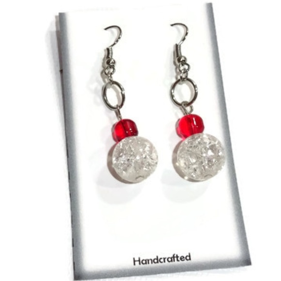 Handmade Beaded Dangle Earrings #43 - Picture 1 of 5